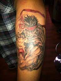 Street Fighter Ii Ryu Tattoo Nice Tattoos Cool Tattoos Mortal Kombat Tattoo