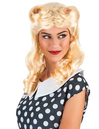 Die 50er jahre frisuren der stars | für sie. Retro Locken Perucke 50er Jahre Blond Gunstige Faschings Accessoires Zubehor Bei Karneval Megastore