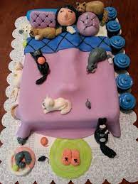 Chocolate sponge with blackberry jelly & white chocolate ganache. The Crazy Cat Lady Cake More On Cats Get Ozzi Cat Magazine Here Http Ozzicat Com Au Crazy Cat Lady Cake Cat Cake Birthday Cake For Cat