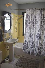 We custom built the vanity and included lights inside the top drawers so when lit the countertop is like a beautiful night light. 50 Yellow Tile Bathroom Paint Colors Ideas Roundecor Yellow Bathroom Decor Yellow Bathrooms Yellow Tile Bathroom