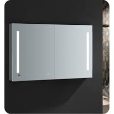 Medicine cabinets with lights (31). Fresca Fmc014830 Luminosa 48 X 30 Lighted Frameless Medicine Cabinet With 3 For Sale Online Ebay