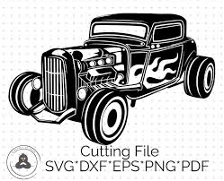 Download A Personal Favorite From My Etsy Shop Https Www Etsy Com Uk Listing 547342820 Hotrod Classic American Car Car Silhouette Cool Car Drawings Silhouette Stencil