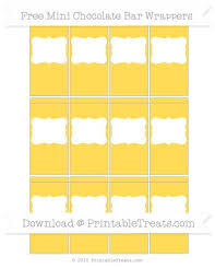 These yellow ribbon candy wrappers are a unique way to raise money for your cause. Mustard Yellow Diy Mini Chocolate Bar Wrappers Candy Bar Wrapper Template Chocolate Bar Wrappers Candy Bar Wrappers