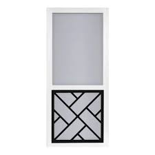 Maybe you would like to learn more about one of these? Chippendale Solid Vinyl Screen Door With Black Decorative Insert Screen Porch Living