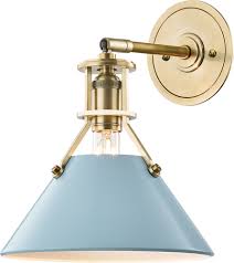 Hudson Valley Mds350 Agb Bb Painted No 2 Modern Aged Brass Blue Bird Wall Sconce Lighting Hud Mds350 Agb Bb