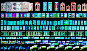 مجموعة جديدة بلوكات ابواب نوافذ شبابيك والمزيد اوتوكاد Dwg