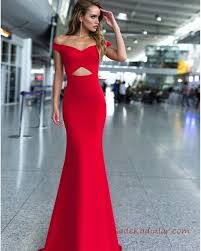 2019 Kirmizi Abiye Elbise Modelleri Kirmizi Uzun Genis V Yaka Dusuk Kol Gobek Acik Detay The Dress Elbise Modelleri Aksamustu Giysileri