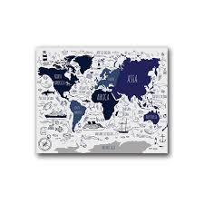 Sea ice and pack ice. Navy Blue Nautical World Map Poster For Kids World Map Canvas Painting Wall Art Prints Boys Room Nautical Decor Painting Calligraphy Aliexpress