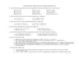 Sequence and series worksheet help the students to focus and solve the general sequencing find out the 6th term of the geometric sequence if the 3rd term of the gp is 1/√5, and the common ratio is. Geometric Sequence Lesson Plans Worksheets Lesson Planet