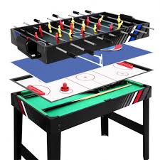 Paired with the right bar, you can have a world cup in the comfort of your game room. 4 In 1 Foosball Table With Table Tennis Air Hockey Pool 120cm Dadshop