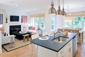 open plan kitchen living room