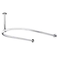 Accessories to match bathroom decor. Hudson Reed U Shaped Shower Curtain Rail Chrome Lda009