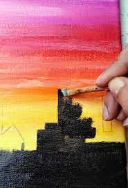 Also checkout painting colors from best sellers online by clicking the link. How To Paint A Sunset Cityscape For Beginners Easy