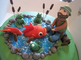 Fishing theme cake fishing theme cake, chocolate boat, gum paste and fondant accents. Gallery For Fishing Birthday Cakes For Men Fish Cake Birthday Fishing Theme Cake Birthday Cakes For Men