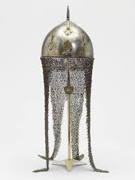 A Mughal Gold Koftgari Steel Helmet India 18th 19th Century