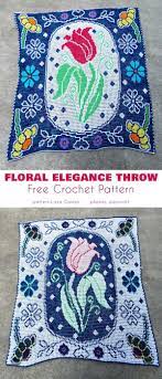 Crochet floral beauty throw pattern. Floral Elegance Throw Free Crochet Pattern Crochet Patterns Crochet Patterns Free Blanket Free Crochet Pattern