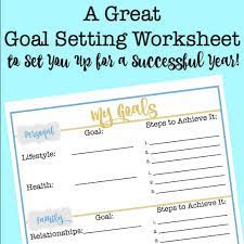 On this worksheet, developed by charles izzo, ph.d., cornell university for the building on community health assessment . A Great Goal Setting Worksheet To Set You Up For A Successful Year Momof6
