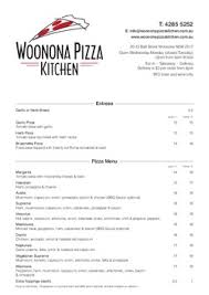The pizza kitchen is in goulburn, new south wales. Woonona Pizza Kitchen