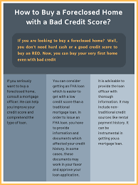 How To Buy A Foreclosed Home With A Bad Credit Score Bad Credit Score Good Credit Score Bad Credit