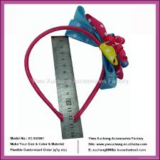 1st, cut 2 pieces of 30cm pink ribbon and 1 20cm length of brown ribbon; Baby Curling Grosgrain Ribbon Hair Bows Aliceband Headband For Girls Xc S00061 Xuchang China Manufacturer Hair Ornaments Fashion
