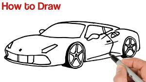 Also draw out the door, taking into account these decorative lines. How To Draw A Sports Car Ferrari Youtube