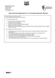 For me, i would advise them to stay there so that. Work Permit Application For A Foreign Domestic Worker