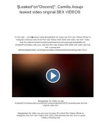Leaked*on*Discord]*; Camilla Araujo leaked video original SEX VIDEOS