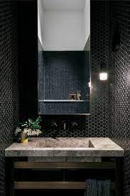 A jet black wall could be perfectly complemented with white minimalistic fixtures that could. 15 Chic Black Bathrooms Black And White Decorating Ideas