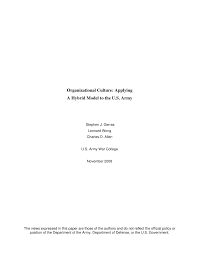 Character reference letter sample template. Pdf Organizational Culture Applying A Hybrid Model To The U S Army Organizational Culture A Hybrid Model