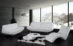 20 Classy Living Room Designs With Chaise Lounges White Leather Sofas Modern White Sofa Living Room Sets Furniture