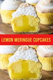 These Lemon Meringue Cupcakes Are Made With A Lightly Lemon Flavored Cupcake Lemon Curd Filling And Lig In 2020 Lemon Meringue Lemon Flavored Cupcakes Cupcake Flavors