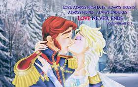 Frozen Hans X Elsa Kiss Portrait Love Never Ends By Setsunakou Frozen Hans Elsa And Hans Elsa