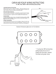 For humbuckers, there should be about 3/32 gap between the top of the low e polepiece and the bottom of the low e string fretted at the highest (21st or 22nd) fret, and about 1/16 for the high e. Carvin Hb Pickup Wiring Manual Pdf Download Manualslib