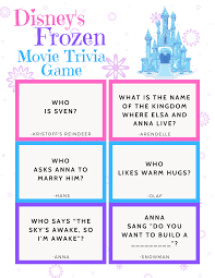 Free Disney S Frozen Trivia Game Printable Family Fun Games Trivia Games Disney Facts