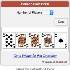 A poker hand consists of 5 unordered cards from a standard deck of 52. Poker 5 Card Draw