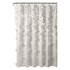 Lush Decor Riley Polyester Shower Curtain White White Shower Curtain