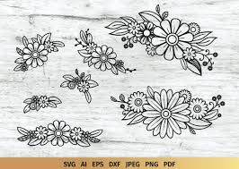 Are you searching for flower borders png images or vector? Floral Doodles Bouquet Graphic By Elionorik Creative Fabrica Floral Doodle Flower Svg Files Flower Svg