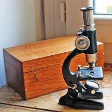 Vintage Microscope With Wooden Box Travel Microscpe Etsy Wooden Boxes Wooden It Cast