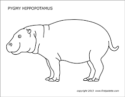 Free, printable coloring pages for adults that are not only fun but extremely relaxing. Pygmy Hippopotamus Free Printable Templates Coloring Pages Firstpalette Com