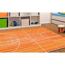 Brumlow Mills Basketball Court Printed Rug In 2020 Basketball Themed Bedroom Sports Themed Room Basketball Theme Room