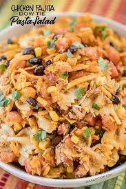 Black And White Bow Tie Pasta Doritos Chicken Fajita Bow Tie Pasta Salad Crazy Good Chicken And Bow Tie Pasta Tossed With Lime Juice Cumin Chili Powder C With Images Recipes Food Cooking Recipes