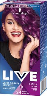 Purple rain semi permanent hair color 8 oz. 094 Purple Punk Hair Dye By Live