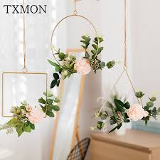 Maybe you would like to learn more about one of these? Nordic Style Creative Wall Hangings Ins Wrought Iron Garland Hemp Rope Hanging Artificial Flower Decoration Home Wall Hangings Buy At The Price Of 7 06 In Aliexpress Com Imall Com