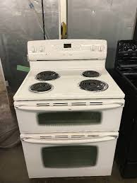 Some parts shown may not be for your model. Maytag Gemini 4 Burner Electric Household Double Oven Appliance Mart Factory Washer Dryer Oven Refrigerator Auction Equip Bid