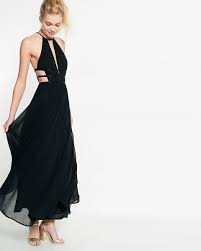 Strappy Plunge Maxi Dress Robe