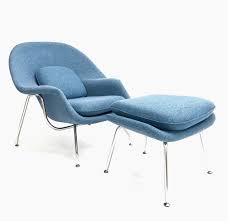Its exactly what i was looking for in terms of style and color. Modern Blue Tweed Womb Chair Ottoman Hook Props