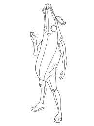 If you'd like to use these fortnite coloring pages commercially please email me a request to admin@fortnitenexus.com. Peely Skin Fortnite Coloring Page 1001coloring Com