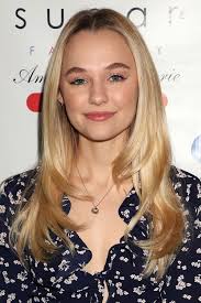 Madison Iseman Straight Honey Blonde Angled, Dark Roots Hairstyle