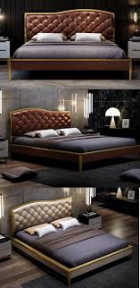 Discover matching beds, drawers and bedside tables. Luxury Bedroom Furniture Brown Leather Double Bed Luxury Bedroom Furniture Double Bed Designs Furniture