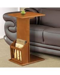 Sofa Side Table Decoration Inspiration Slide Under Awesome Design Contemporary Oak Finish Rectangle Wooden Chair Magazine Rack Feature Chair Side Table